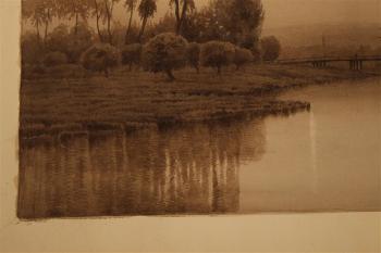 Landscape at Bridgeport by 
																			Henry Farrer
