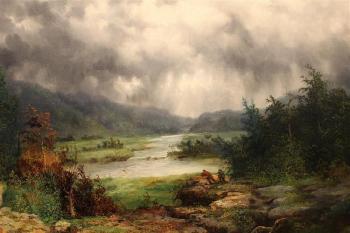 Hunting in North Carolina - a break in the storm by 
																			William C A Frerichs