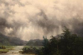 Hunting in North Carolina - a break in the storm by 
																			William C A Frerichs