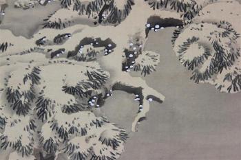 Pine in snowfall by 
																			Mori Kansai