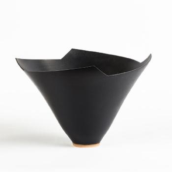 Black matte bowl by 
																			Elsa Rady