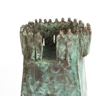 Bronze sculpture by 
																			Mario Irarrazabal