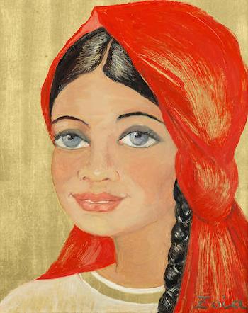 Portrait of a girl - Marfoucha by 
																	Zoia Krukovskya Lagerkrans