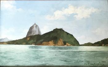Vue de la Baie de Rio de Janeiro by 
																			Adrien Henri van Emelen