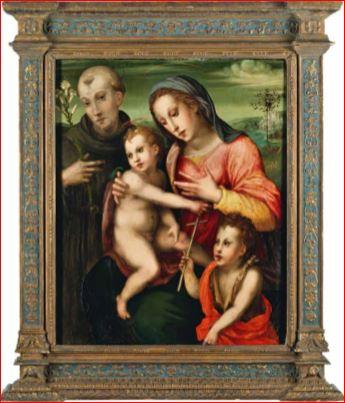 Madonna Mit Dem Jesusknaben, Dem Heiligen Johannes-Baptist Sowie Dem Heiligen Antonius Von Padua by 
																	 Puligo