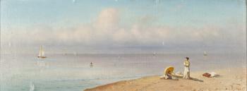 On the beach by 
																			Grigory Odissejewitsch Kalmykow