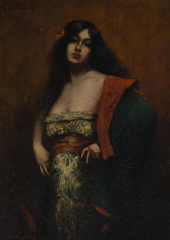 Spanish Woman by 
																			Antonin Marius Auguste Roux-Renard