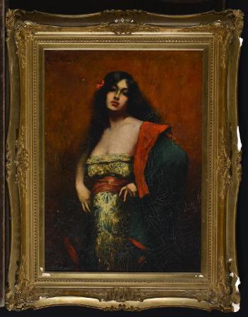 Spanish Woman by 
																			Antonin Marius Auguste Roux-Renard
