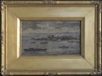 Harbor Scene by 
																			George Macrum
