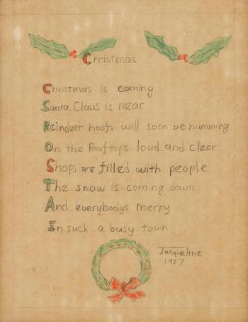 Christmas by 
																	Jacqueline Kennedy Onassis