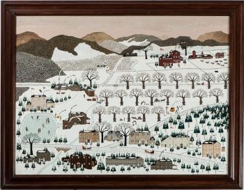 Winter scene by 
																			Charles M Wysocki