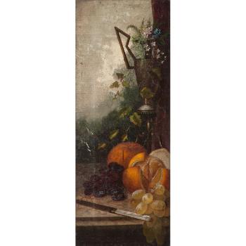 Still life with urn and oranges by 
																			Carducius Plantagenet Ream