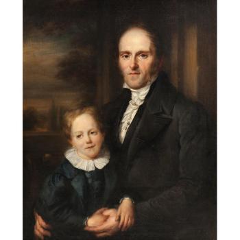 Portrait of father and son by 
																			John Vanderlyn