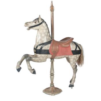 An inside-row carousel horse by 
																			Gustav A Dentzel