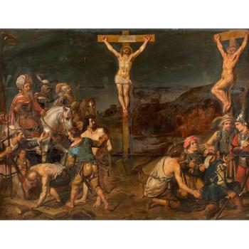 La Crucifixion entre les larrons by 
																	Francois Venant