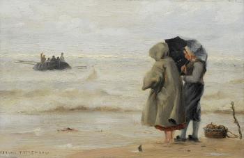 Le retour des marins Bretons by 
																	Francis Tattegrain