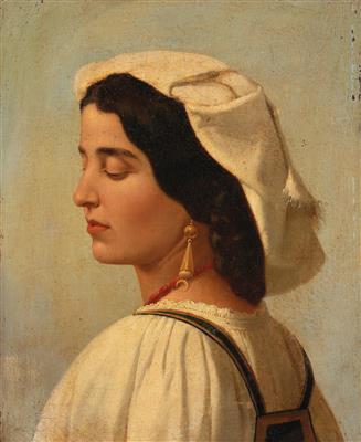 Portrait of a Roman woman by 
																			Anselm Feuerbach