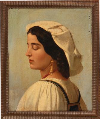 Portrait of a Roman woman by 
																			Anselm Feuerbach