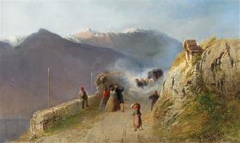 Excursion into the mountains by 
																			Gaetano Fasanotti