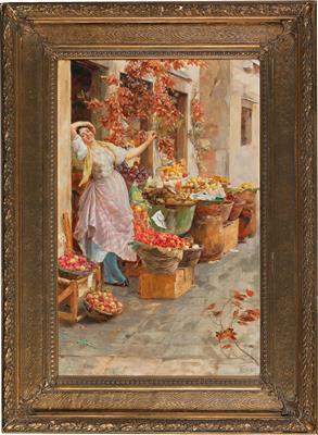 A Venetian fruit seller by 
																			Stefano Novo