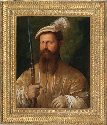 Portrait of a lancer by 
																			Niccolo dell' Abbate