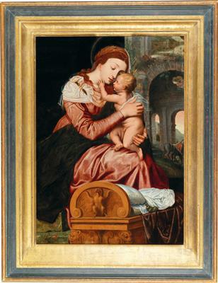 Madonna and child with Saint Joseph by 
																			Adam van Noort