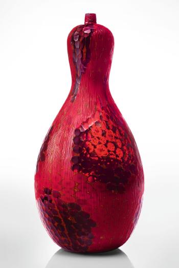 Vase from The Murrine Rosse Incise Series by 
																	Yoichi Ohira