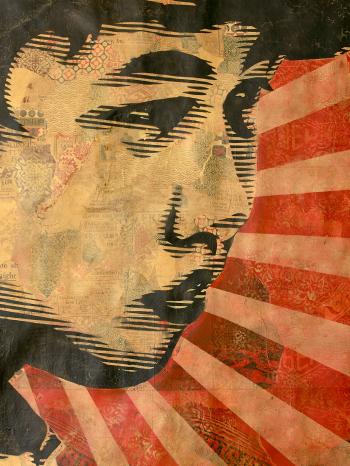 Duality of humanity 2 Mural by 
																			Shepard Fairey