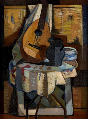 Music, Still Life Motif by 
																			Edmund Daniel Kinzinger