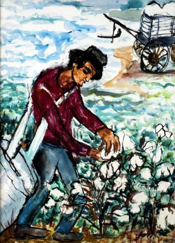 Picking Cotton by 
																	Josephine Mahaffey