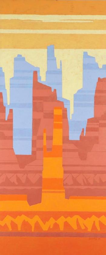 Banded spires (Arizona SW scene) by 
																			Tom Yanosky