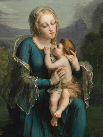 Madonna with Child by 
																			Louis Janmot