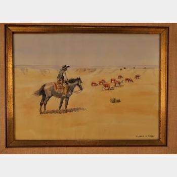 'Navajo's Racing'; 'The Cowpuncher' by 
																			Leonard Howard Reedy
