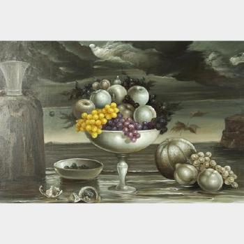 Still Life with Grapes by 
																			Filippo Cacace