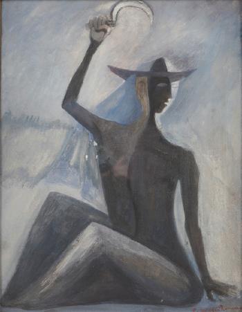 Abstract man with sickle by 
																			Carlos Orozco Romero