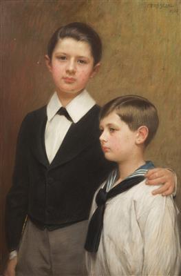 Portrait of Two Boys by 
																	Carl Froschl