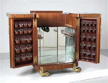 An impressive cocktail cabinet by 
																			Oswald Haerdtl