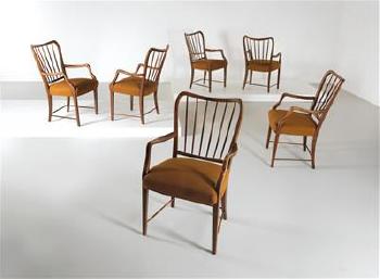 A set of six armchairs by 
																			Oswald Haerdtl