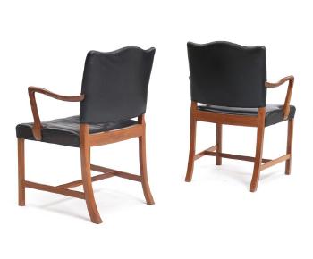 Armchairs by 
																			Ole Wanscher