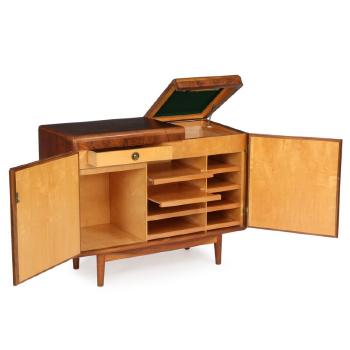 Sideboard for gramophone and vinyl storage by 
																			Poul Husum