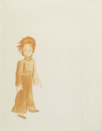 Original Unpublished Watercolour For The Character Of The Little Prince by 
																	Antoine de Saint-Exupery