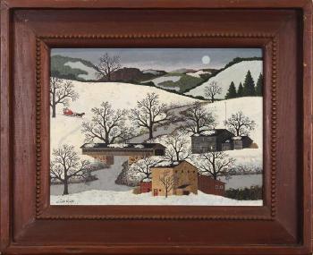 Moonlight sleigh ride by 
																			Charles M Wysocki