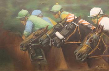 Race horses by 
																			Ron Balaban