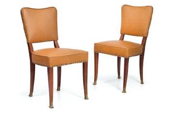 Two dining room chairs by 
																	 Friedrich Otto Schmidt