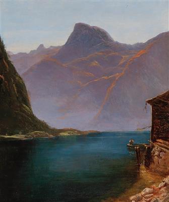 Motif of Lake Hallstatt by 
																			Franz Steinfeld