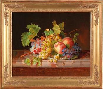 Still Life with Grapes and Peaches by 
																			Andreas Lach