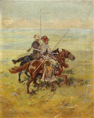 Riders on the Steppe by 
																			Mikolai Iwasiuk