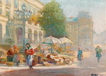Market in Lviv by 
																			Erno Erb