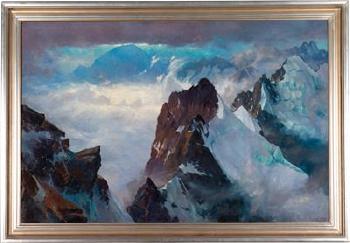 The Bernina Range by 
																			Eduard von Handel-Mazzetti