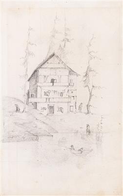 House by a river by 
																			Albin Egger-Lienz